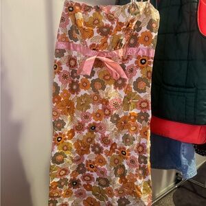 Floral 60’s/70’s dress in Pink & Orange